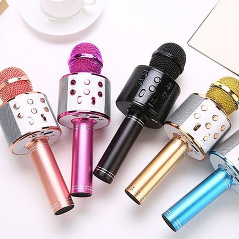 Bluetooth Karaoke Microphone with Built-in Speaker
