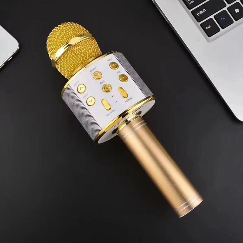 Bluetooth Karaoke Microphone with Speaker - Wireless Design