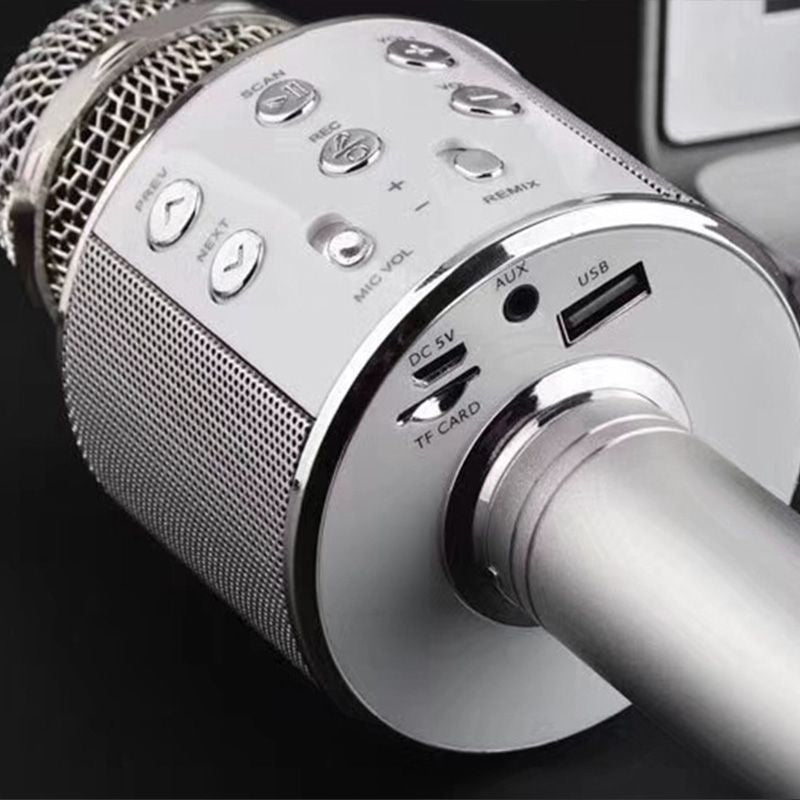 Bluetooth Karaoke Microphone with Built-in Speaker