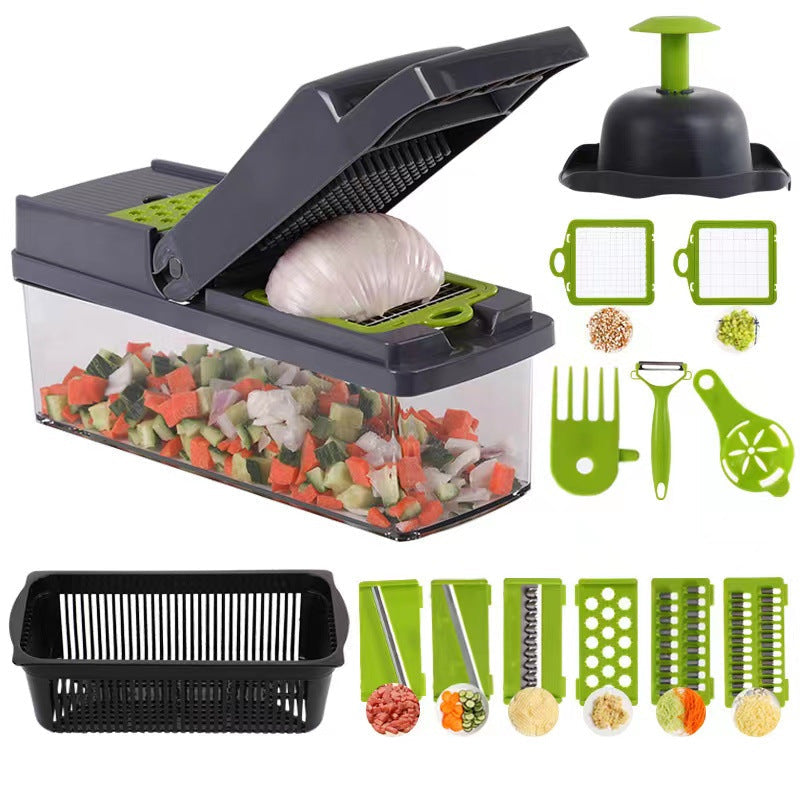 7-Blade Multi-Cutter - Safe and Precise Stainless Steel Design