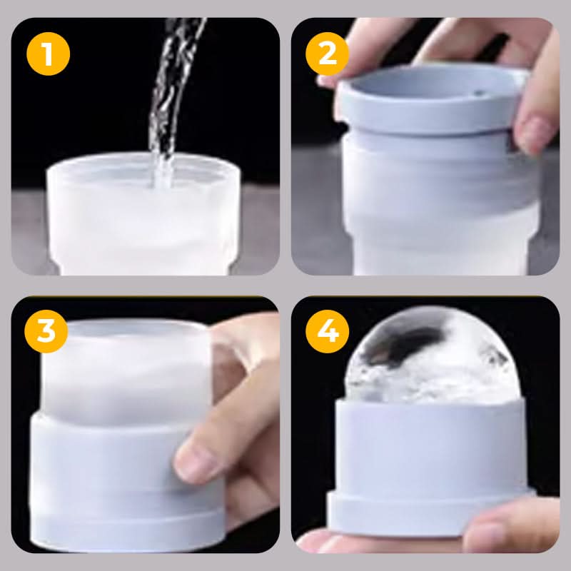 Round Silicone Ice Sphere Mold 6 cm – Perfect for Whiskey and Cocktails