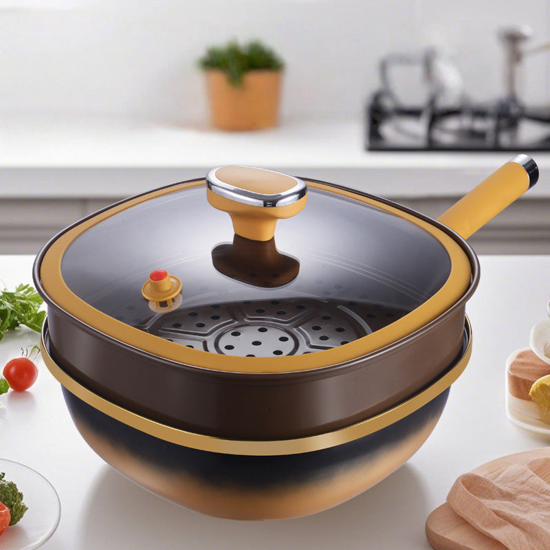 Non-Stick Frying Pan with Titanium Coating for Oil-Free Cooking