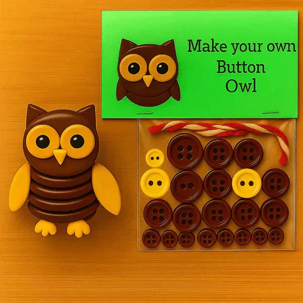 Animal Figures Craft Set with Buttons – Family DIY Decoration