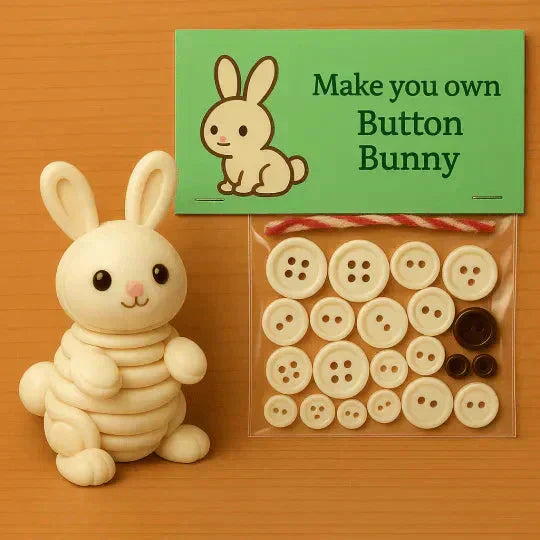 Animal Figures Craft Set with Buttons – Family DIY Decoration