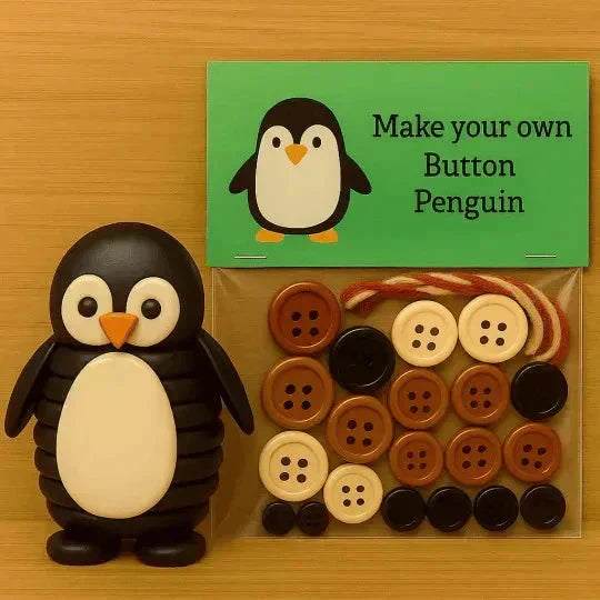 Animal Figures Craft Set with Buttons – Family DIY Decoration