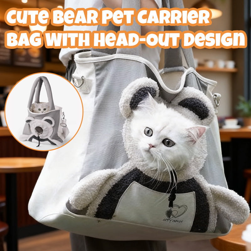 Comfortable and Secure Pet Bag with Bear Graphic