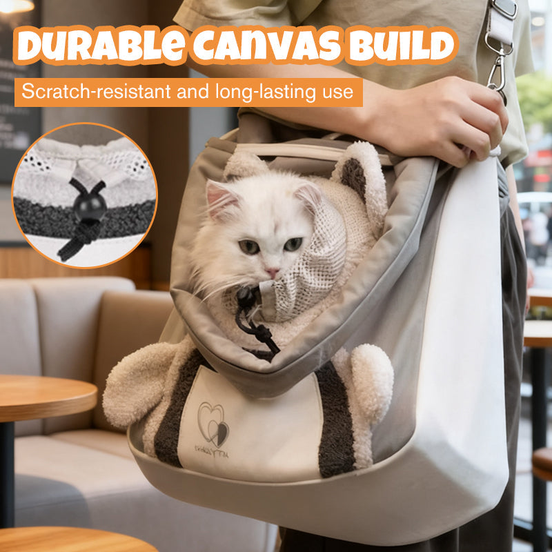 Comfortable and Secure Pet Bag with Bear Graphic