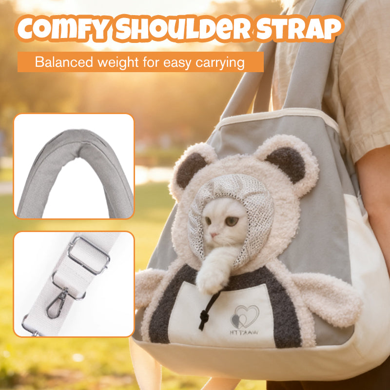 Comfortable and Secure Pet Bag with Bear Graphic