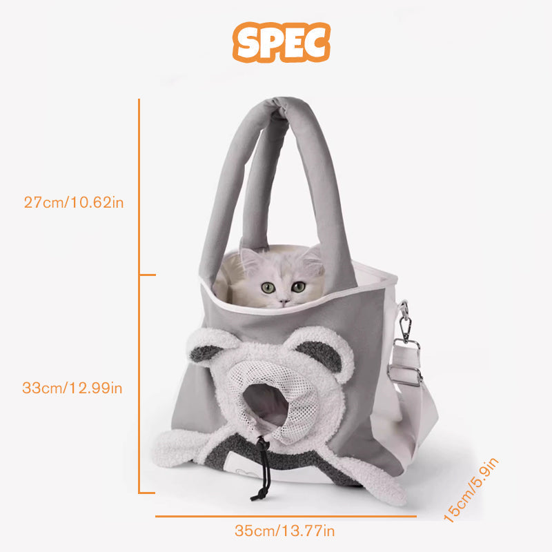 Comfortable and Secure Pet Bag with Bear Graphic