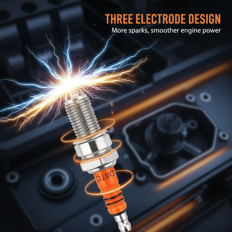 High Performance Spark Plug with Three Electrode Configuration