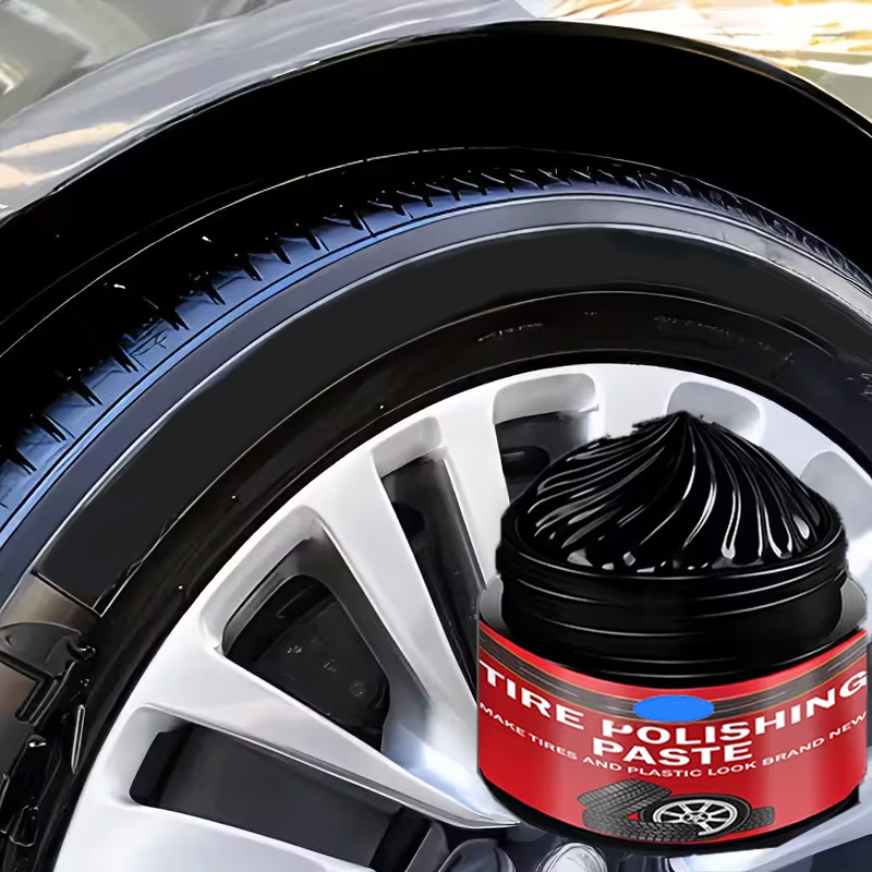 Deep Black Tire Care Paste with UV Protection