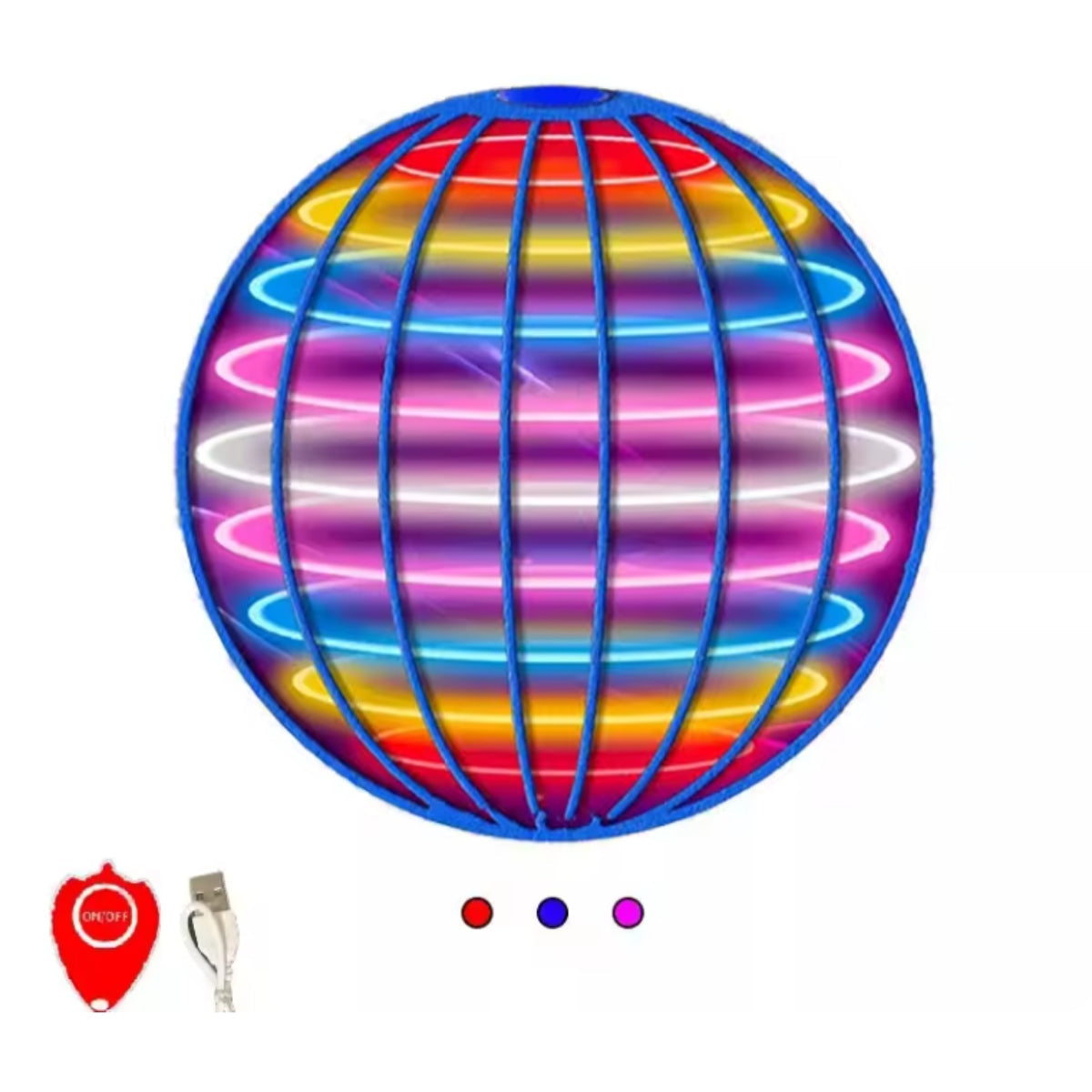 LED Flying Spinner with Hand Control and Boomerang Return Feature