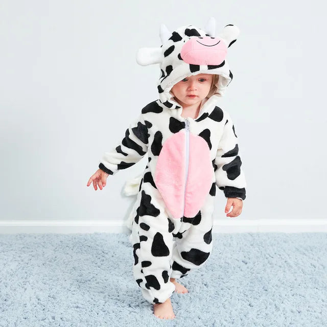 Cozy Critter Fleece Baby Jumpsuit