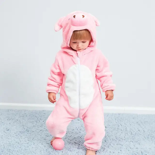 Cozy Critter Fleece Baby Jumpsuit