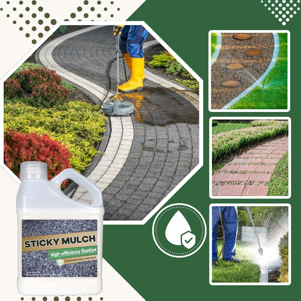 Landscape Adhesive for Mulch, Gravel & Sand - 500 g, Rainproof, 8-12 m² Coverage