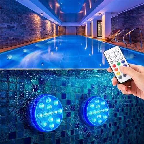 Remote-Controlled Waterproof Pool Lights – 13 LED Bulbs