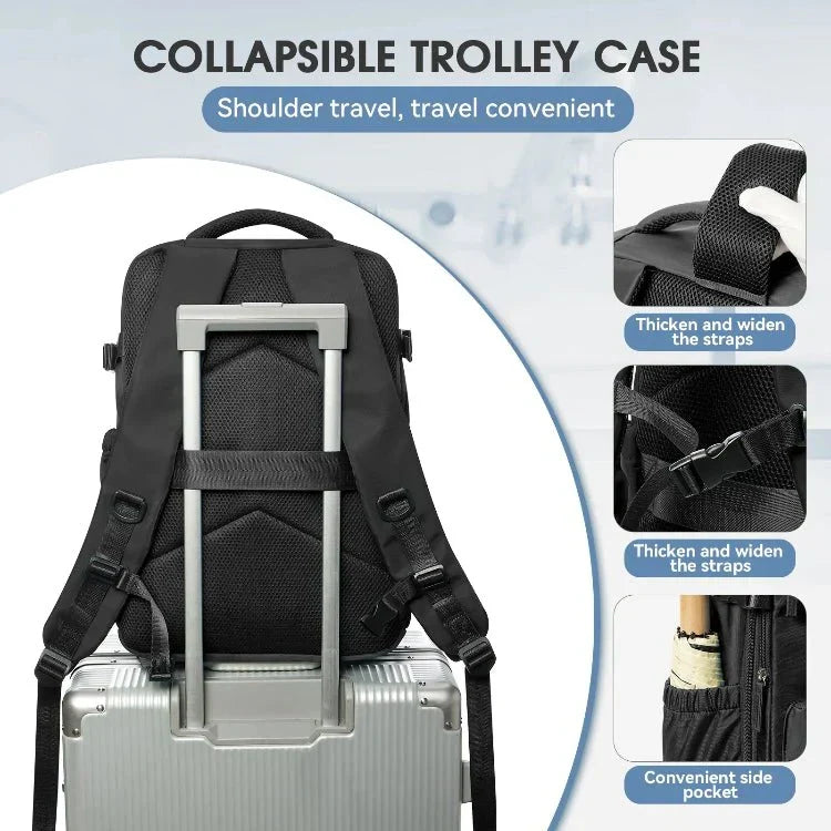 Travel Backpack with Vacuum Compression – Fits Airline Personal Item