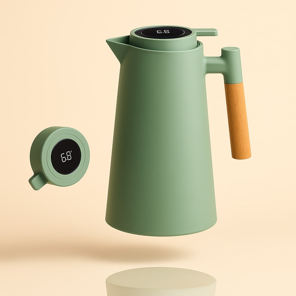 Smart Thermal Carafe with Temperature Display | 1 Liter Coffee & Tea Server
