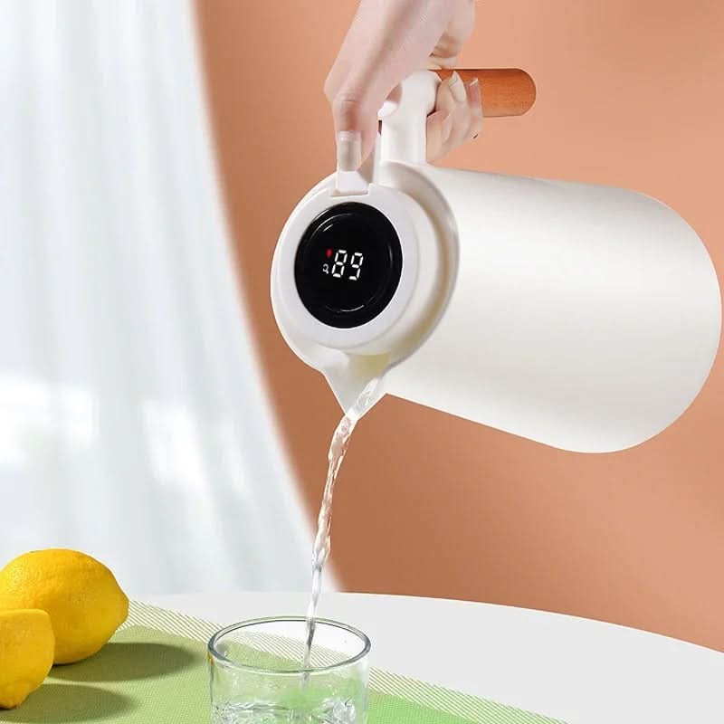 Smart Insulated Carafe with Digital Temperature Indicator | 1L Beverage Jug for Hot & Cold Drinks