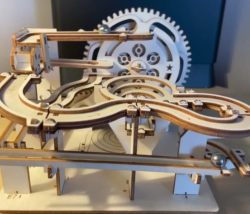 Gear Crank Wooden Ball Run Kit