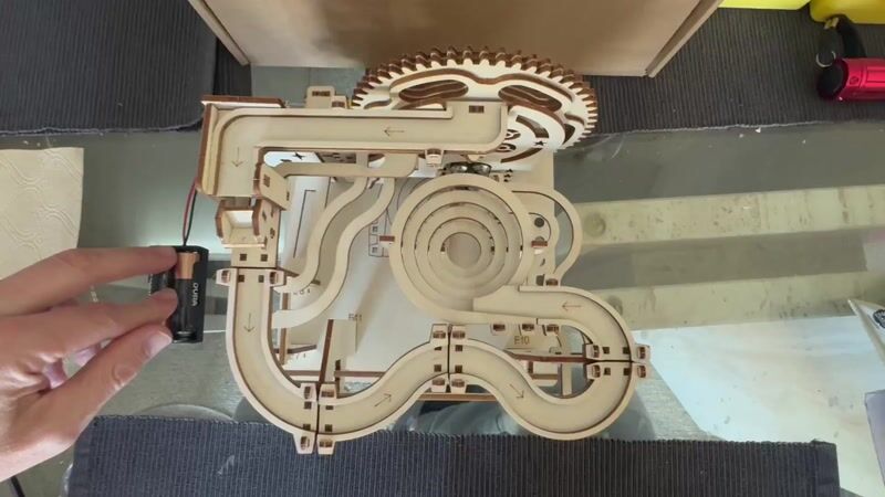 Gear Crank Wooden Ball Run Kit