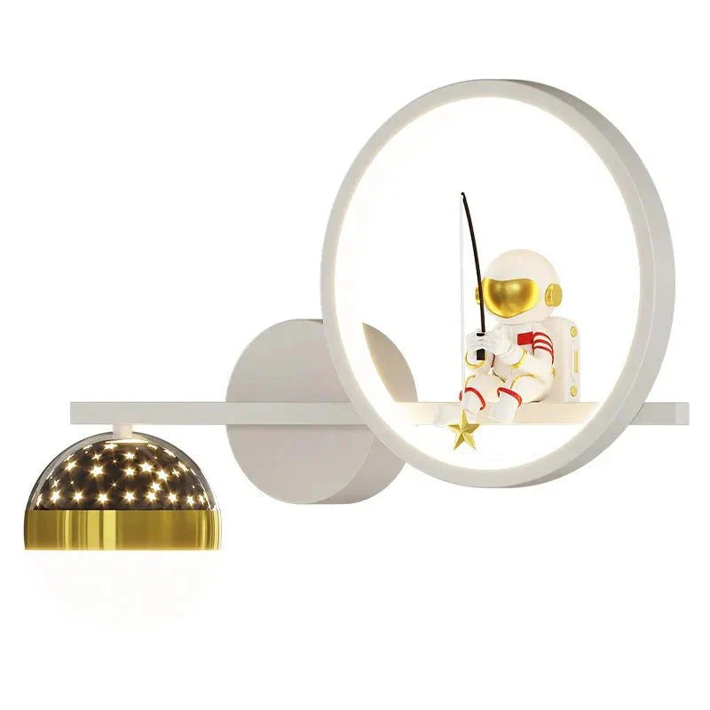 Moon and Star Design Wall Light for Kids' Room