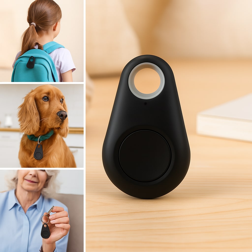 Compact Bluetooth GPS Tracker for Pets, Kids, and Valuables