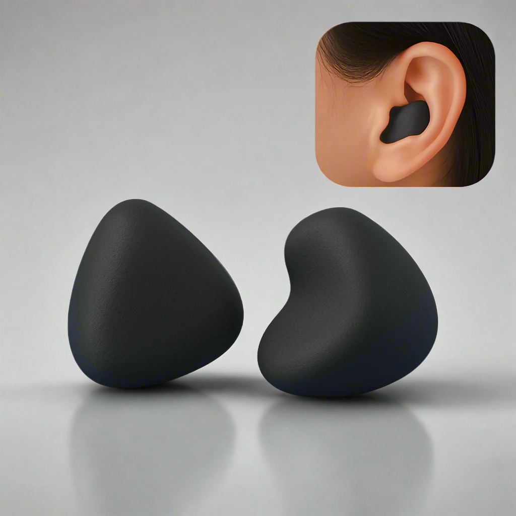 Reusable Hypoallergenic Silicone Earplugs for Sleeping, Travel, Study