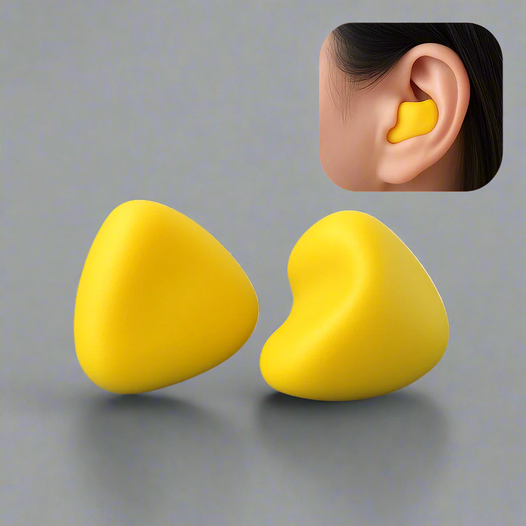 Reusable Hypoallergenic Silicone Earplugs for Sleeping, Travel, Study