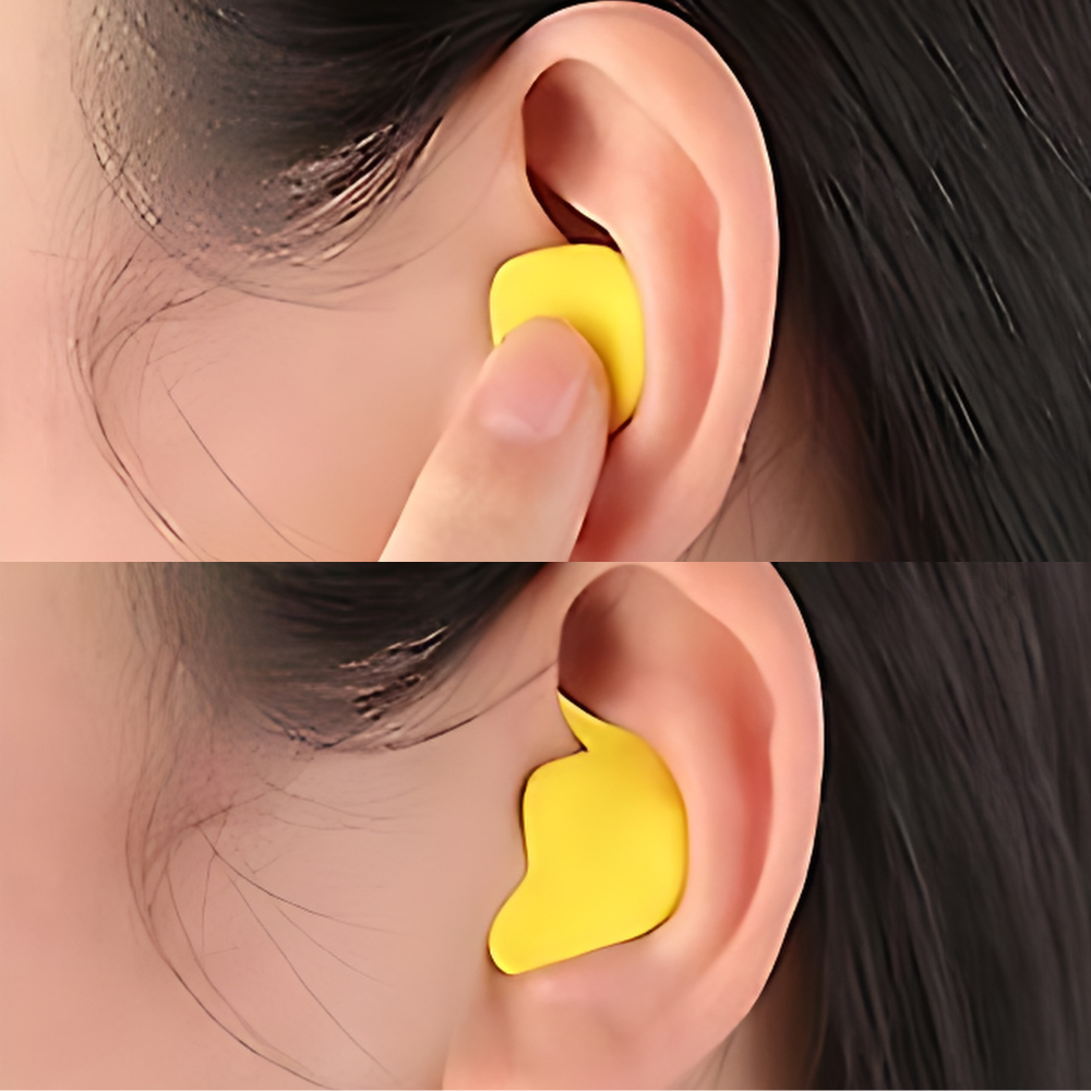 Reusable Hypoallergenic Silicone Earplugs for Sleeping, Travel, Study