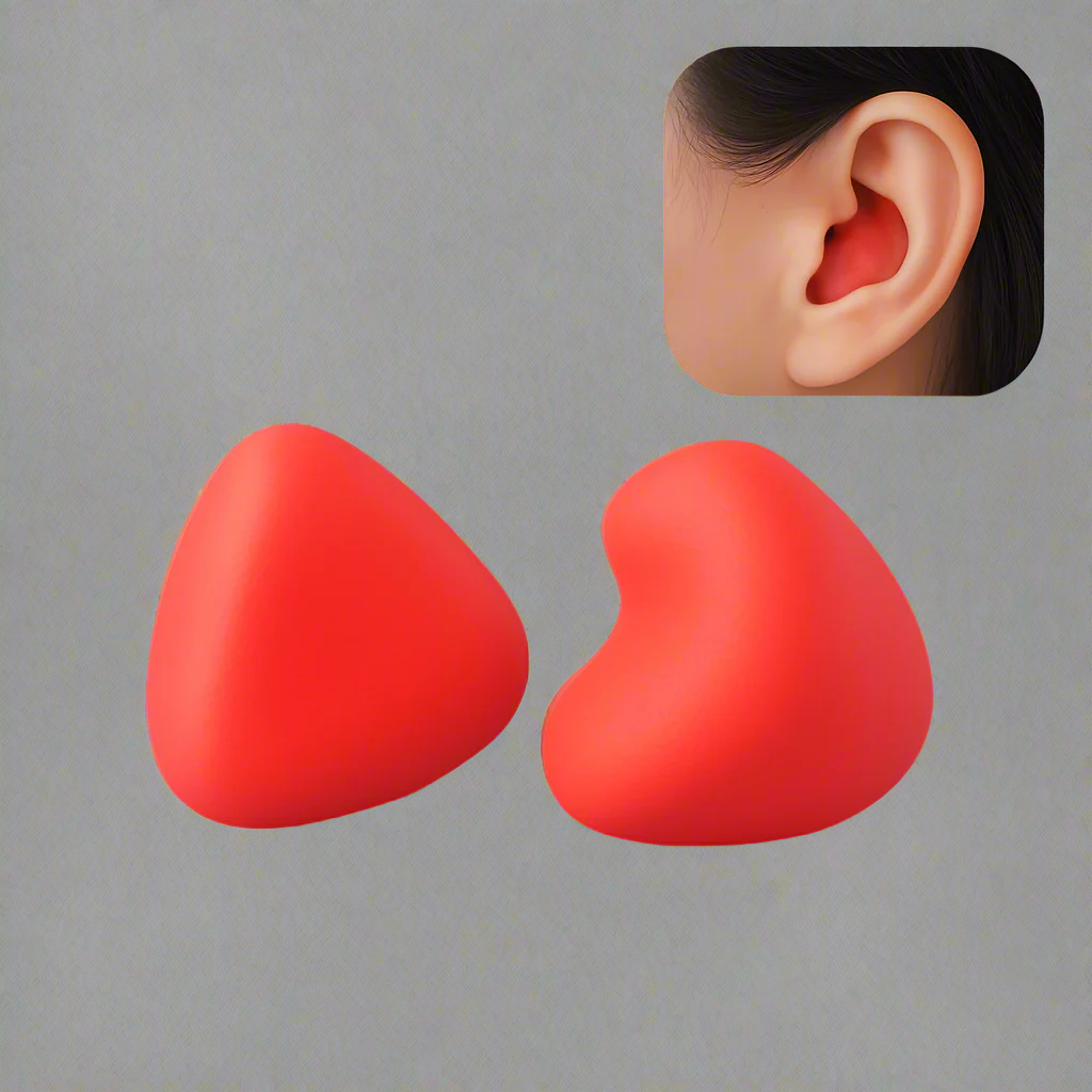 Reusable Hypoallergenic Silicone Earplugs for Sleeping, Travel, Study
