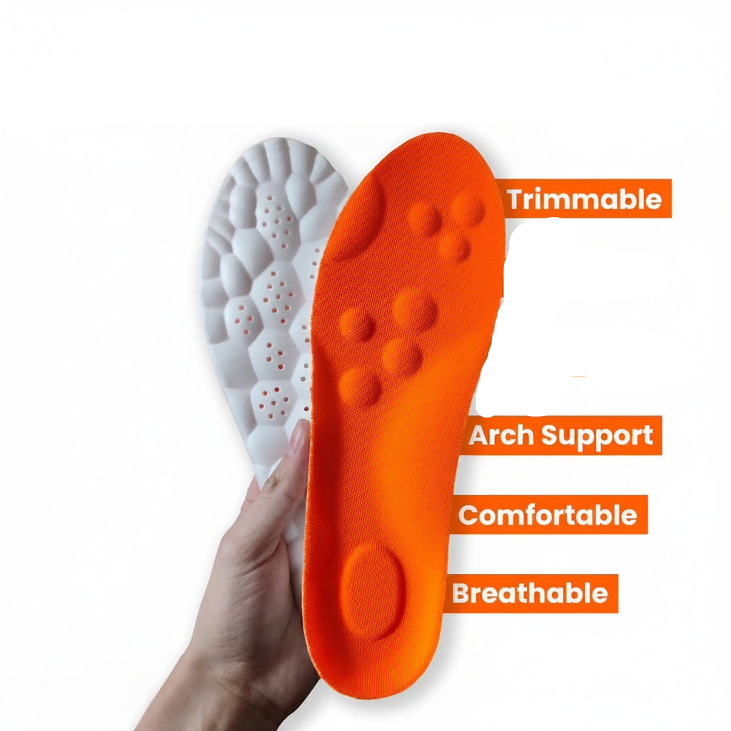 Trimmable Massage Insoles with Elevated Nodes for Any Footwear