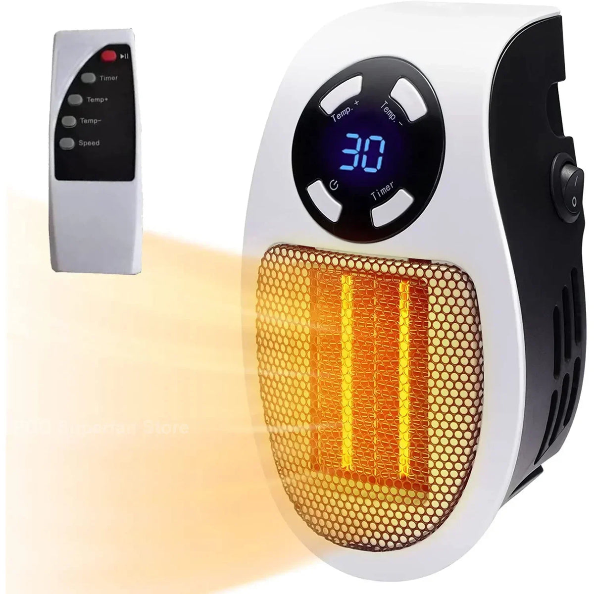 Portable Heater with Overheat Protection and Tip-Over Safety Feature
