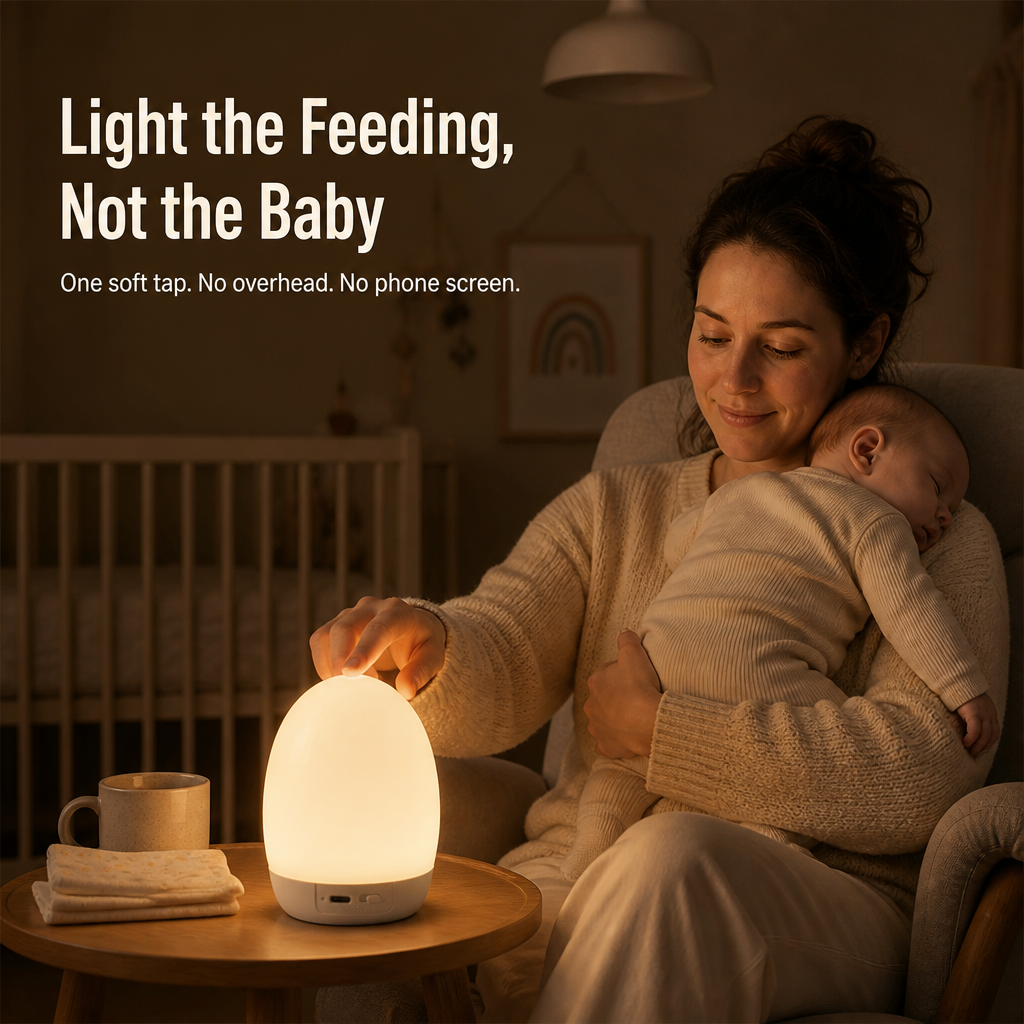 Soft Glow Feeding Aid for Nighttime without Disturbing Baby