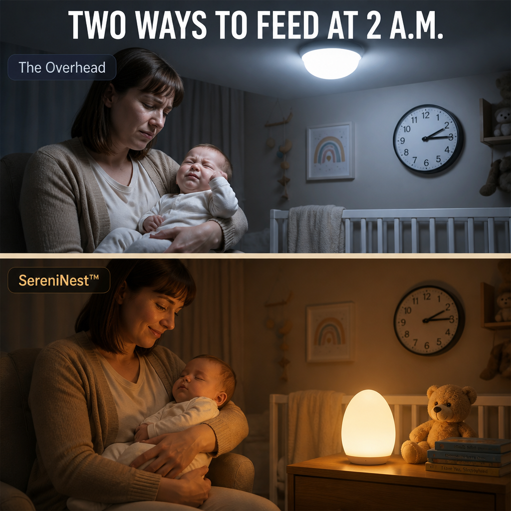 Soft Glow Feeding Aid for Nighttime without Disturbing Baby