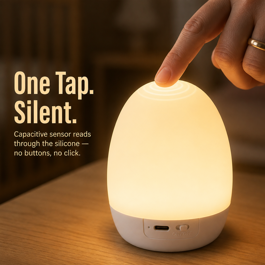 Soft Glow Feeding Aid for Nighttime without Disturbing Baby