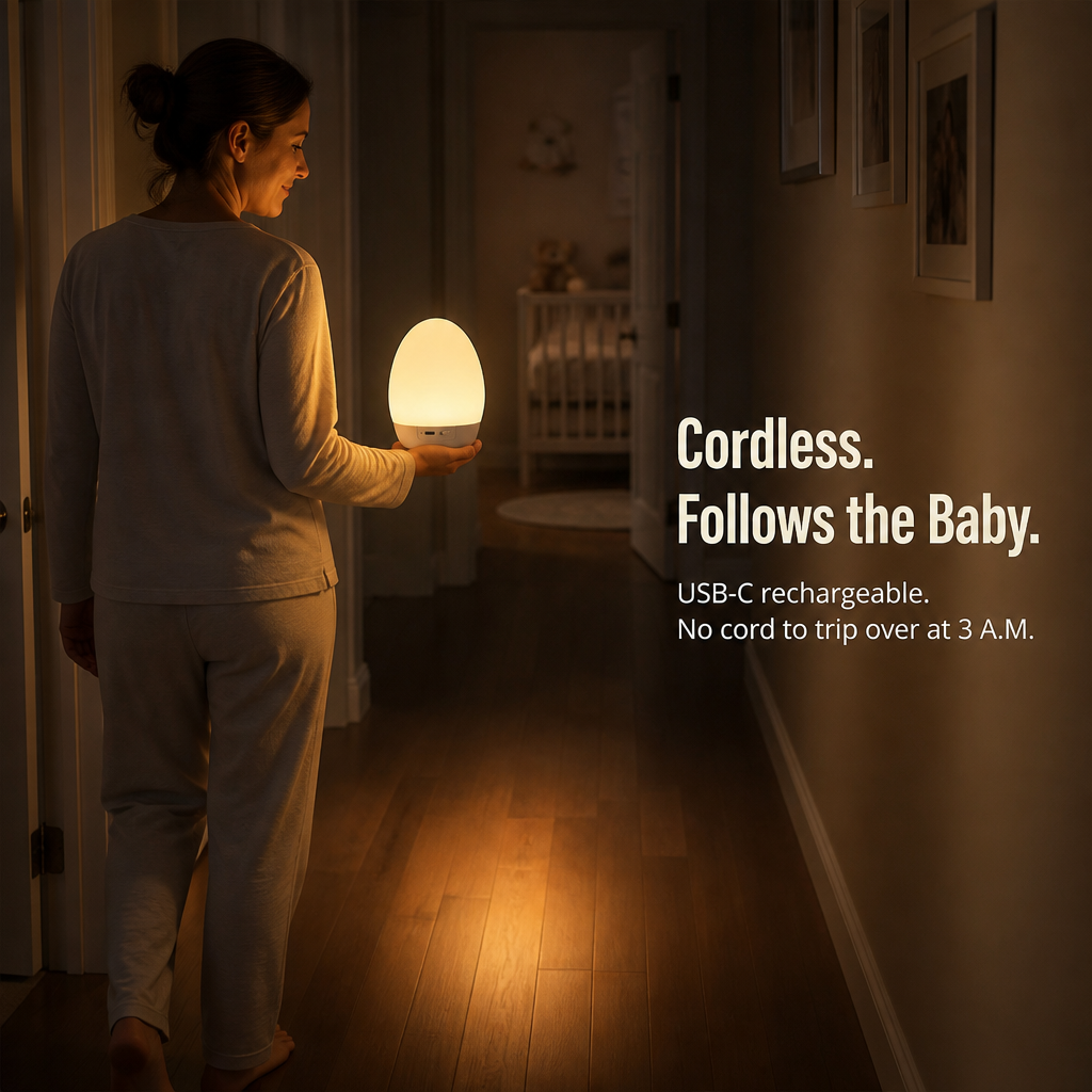 Soft Glow Feeding Aid for Nighttime without Disturbing Baby