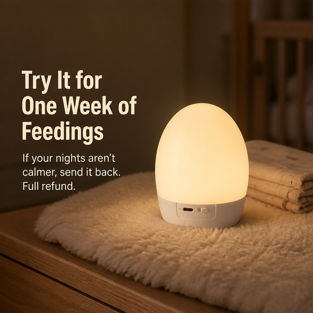 Soft Glow Feeding Aid for Nighttime without Disturbing Baby