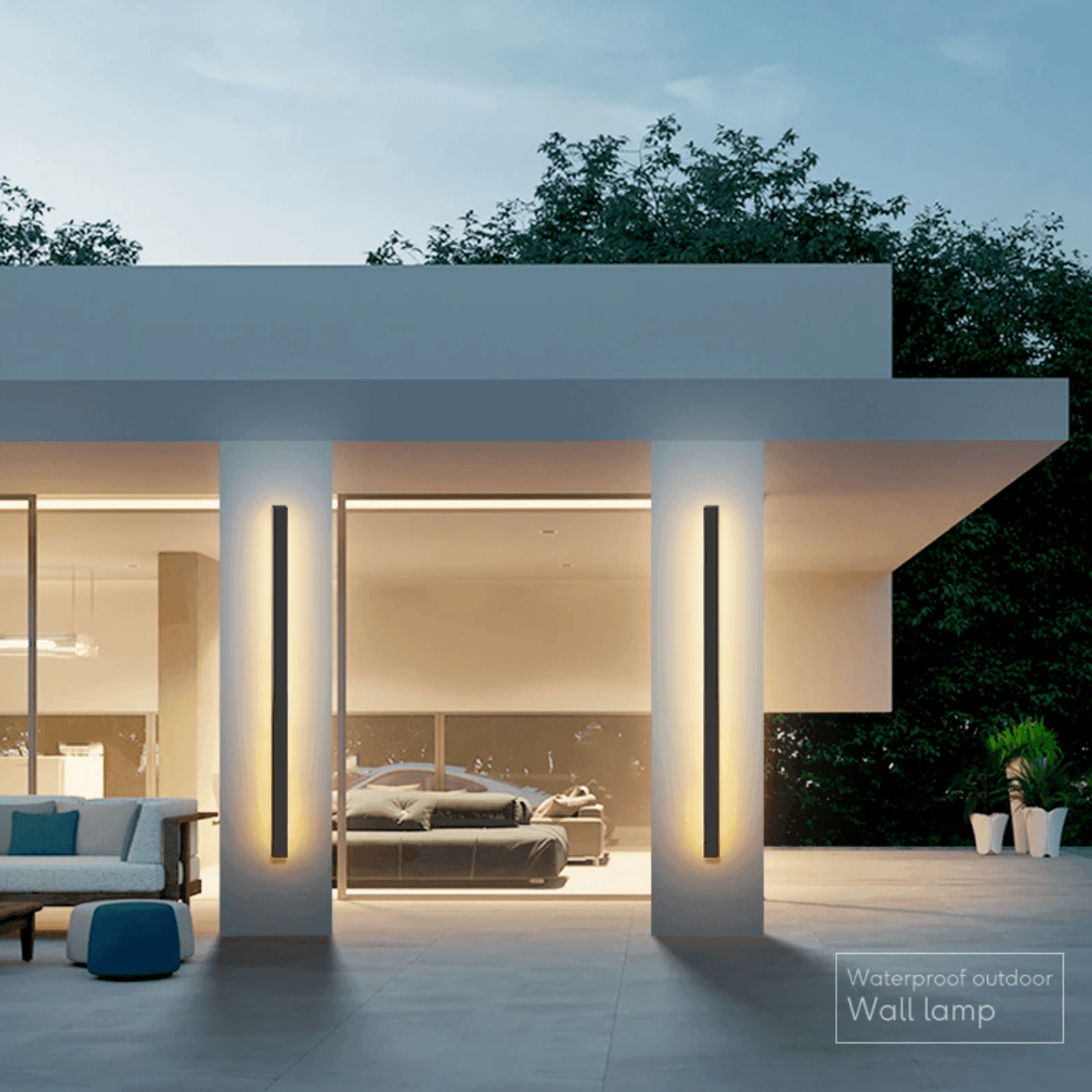 Vertical Waterproof Outdoor LED Wall Light