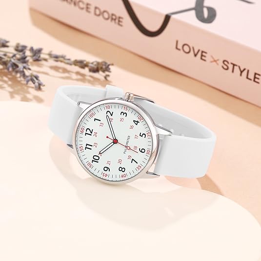 Silicone Nurse Watch with Second Hand – Waterproof Design for Healthcare