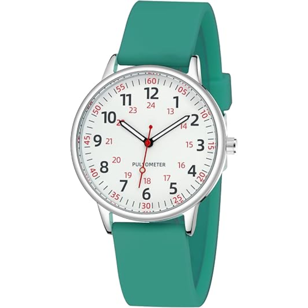 Silicone Nurse Watch with Second Hand – Waterproof Design for Healthcare