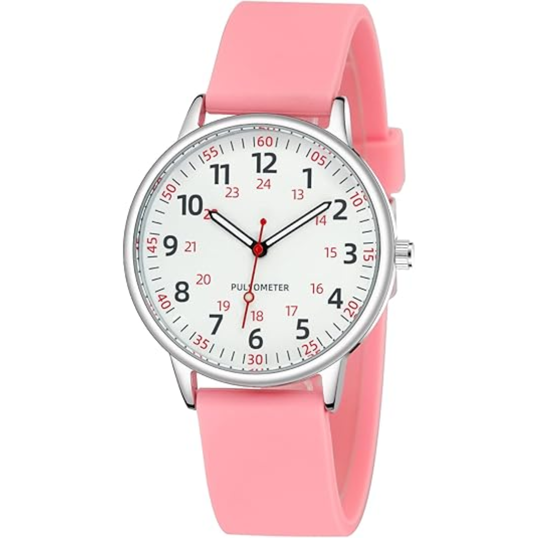 Silicone Nurse Watch with Second Hand – Waterproof Design for Healthcare