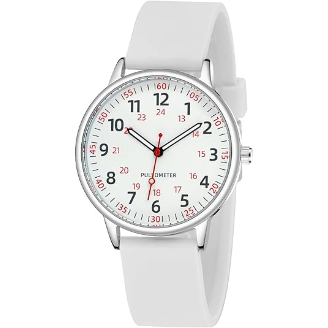Silicone Nurse Watch with Second Hand – Waterproof Design for Healthcare