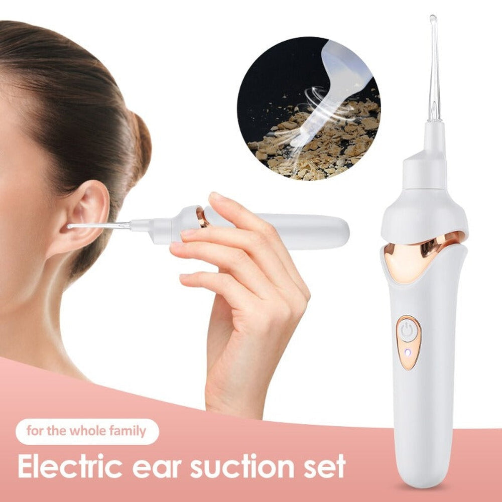 Rechargeable Ear Wax Remover with Soft Silicone Tips and Built-in Light
