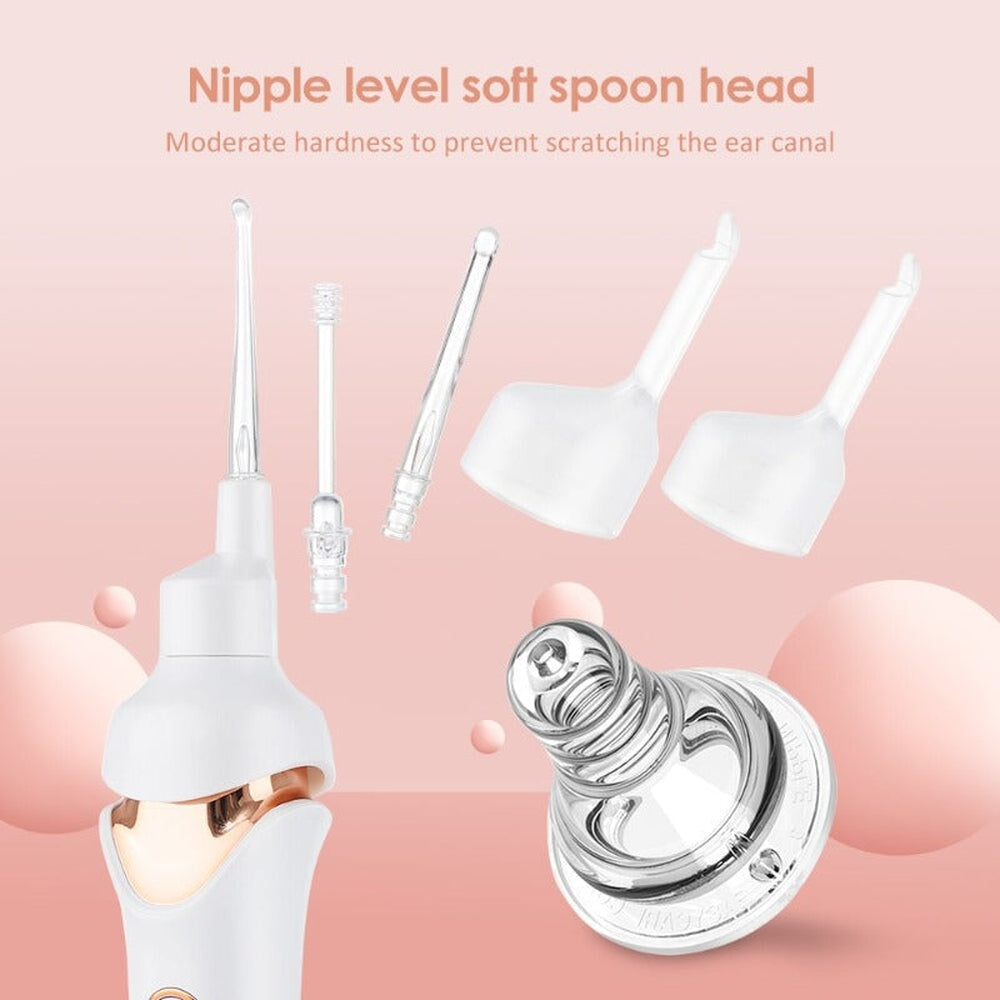 Rechargeable Ear Wax Remover with Soft Silicone Tips and Built-in Light