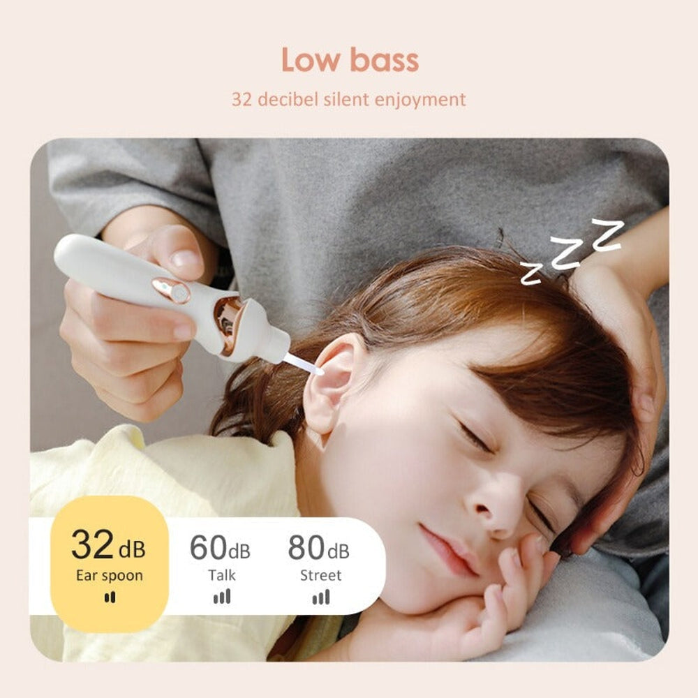 Rechargeable Ear Wax Remover with Soft Silicone Tips and Built-in Light