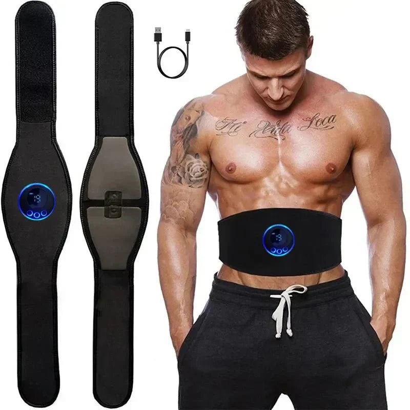 Rechargeable Abdominal Muscle Stimulator Pad – EMS Trainer with 19 Levels