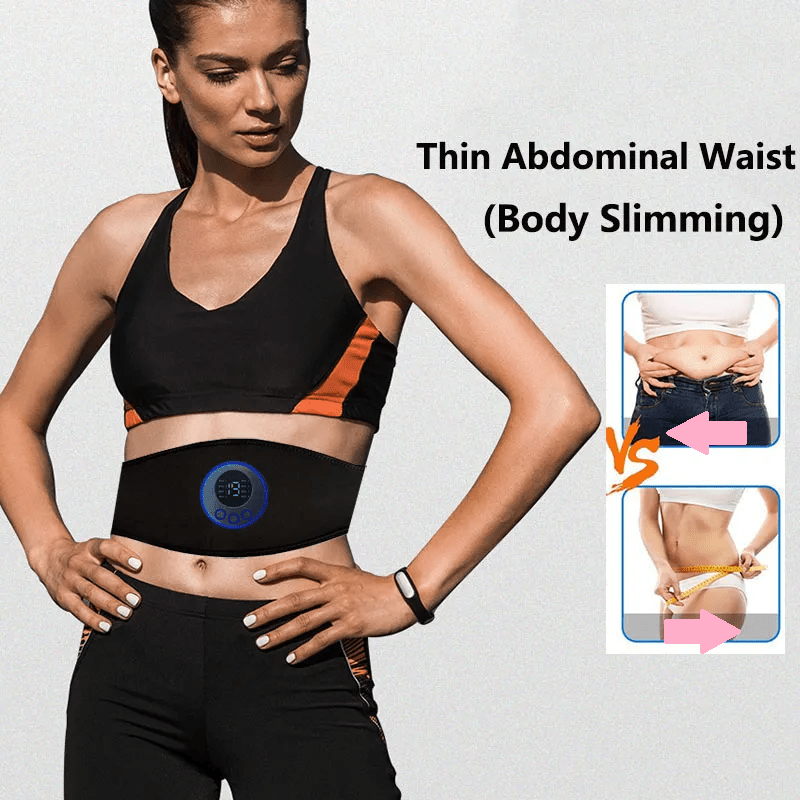 Rechargeable Abdominal Muscle Stimulator Pad – EMS Trainer with 19 Levels