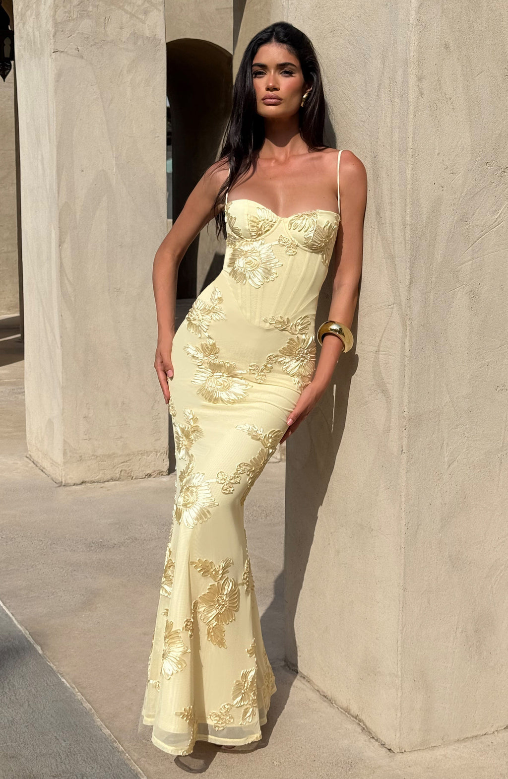 Floral Maxi Dress for Women – Corset Style for Weddings and Garden Events