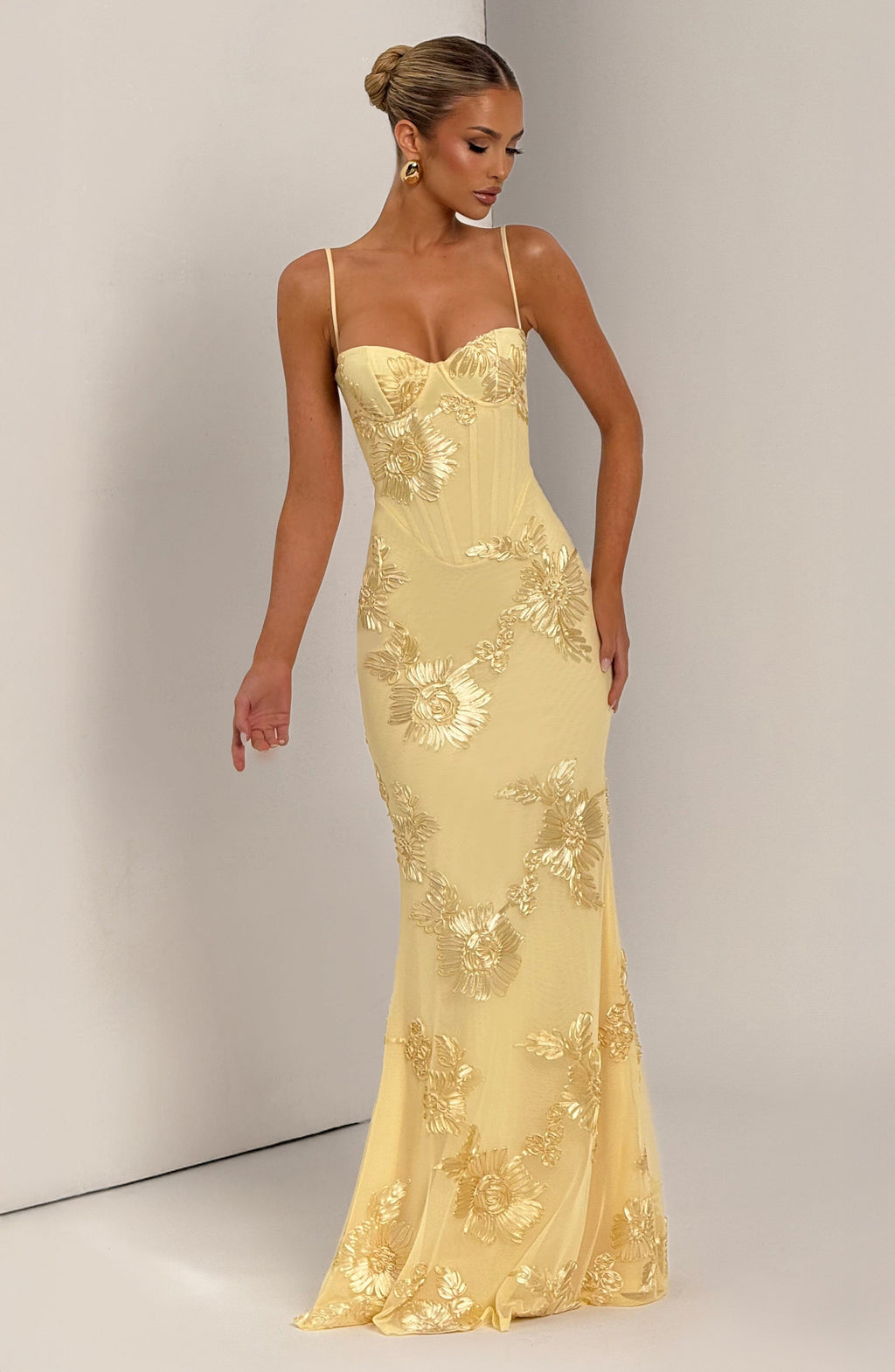 Floral Maxi Dress for Women – Corset Style for Weddings and Garden Events